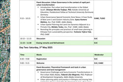 Navigating Peri-Urban Transformations - Scientific Workshop Navigating Peri-Urban Transformations - Scientific Workshop, schedule