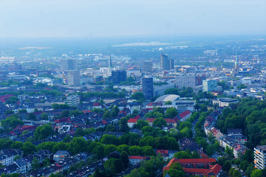 Blick auf Dortmund vom Florianturm Der Blick auf Dortmund vom Florianturm im Jahr 2018