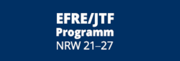 EFRE/JTF Logo Europäischer Fond für regionale Entwicklung (EFRE) und Fond für den gerechten Übergang (Just Transition Fund/JTF)