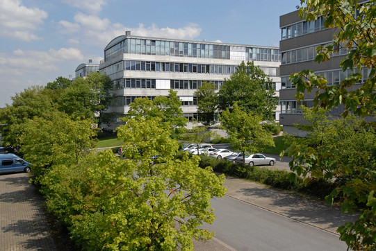 Blick auf Geschossbauten I-III, Campus Süd